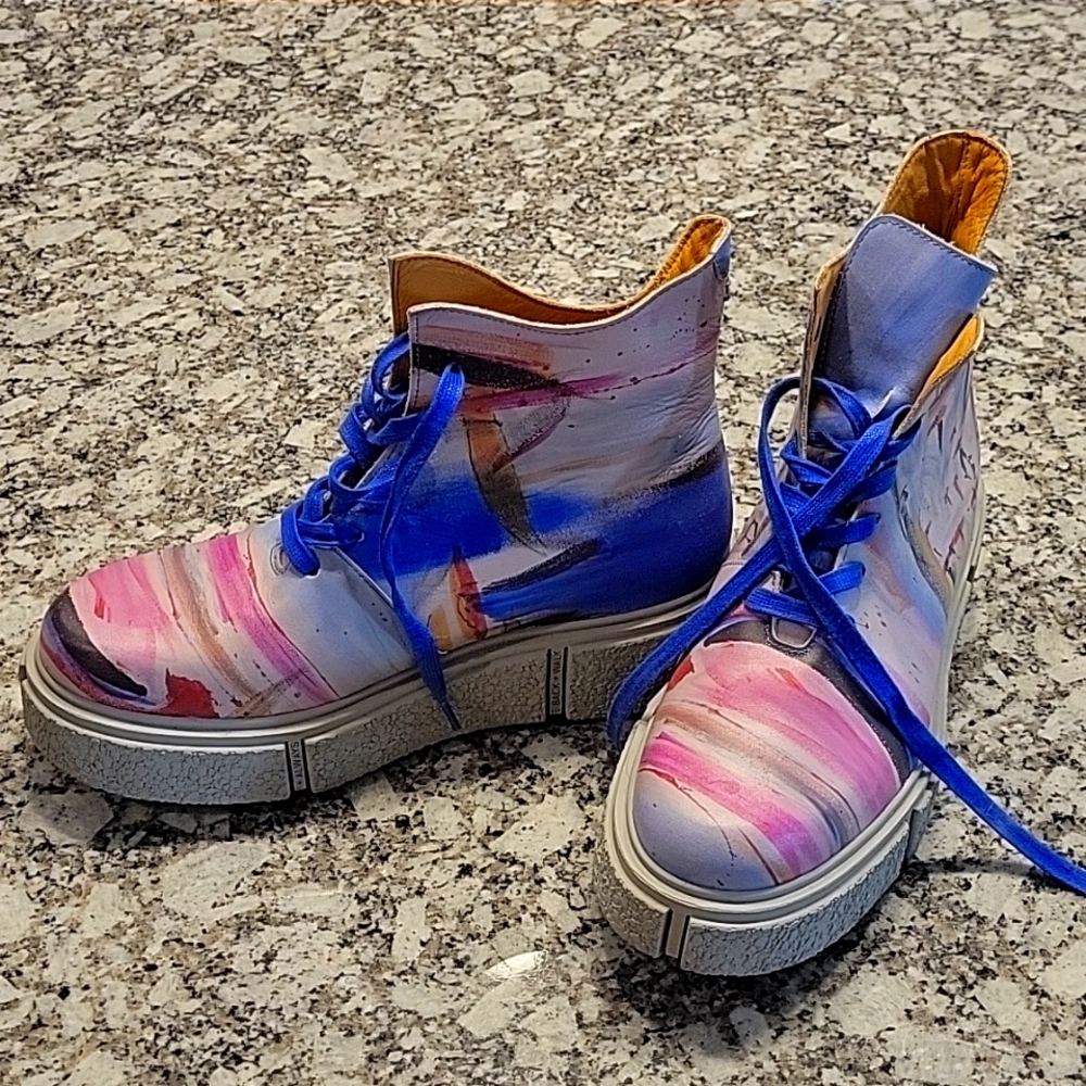 John Fluevog/George Clinton men's Mothership boots. 10
